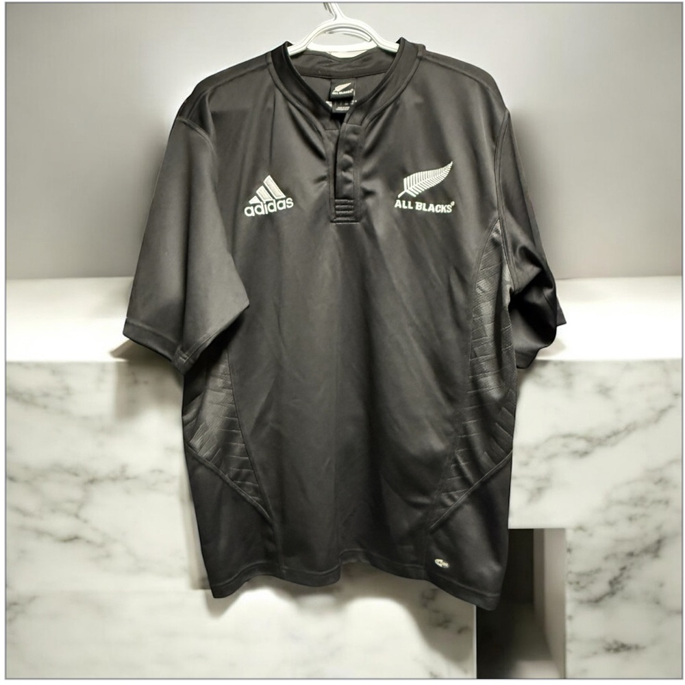 2006-2007 Adidas Men's Offical Licensed New Zealand All Blacks Rugby Jersey, USL